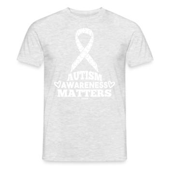 Autismus Asperger Tochter Herz Liebe - Männer T-Shirt - Grau meliert - Vorne - AI Model Male 178 dark (178cm)