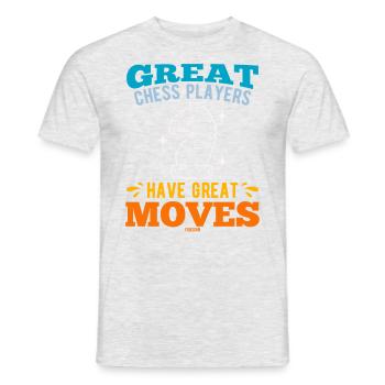 Great Chess Players Have Great Moves - T-shirt homme - gris chiné - Devant - AI Model Male 178 dark (178cm)