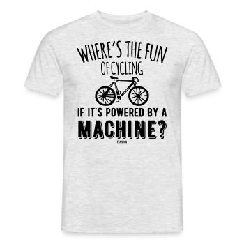 Cycling without battery biker racing bike - Men's T-Shirt - heather grey - Front - AI Model Male 178 dark (178cm)
