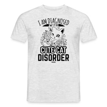 Les amoureux des chats - T-shirt homme - gris chiné - Devant - AI Model Male 178 dark (178cm)