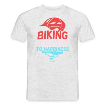 Biking vélo vélo VTT Sport - T-shirt homme - gris chiné - Devant - AI Model Male 178 dark (178cm)