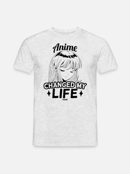 Anime Fille Manga - T-shirt homme - gris chiné