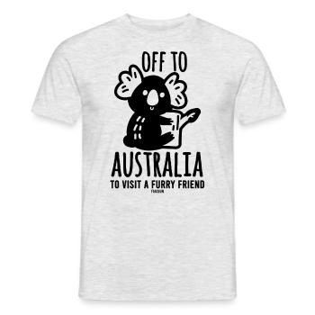Koala Kinder Aussie Down Under - Männer T-Shirt - Grau meliert - Vorne - AI Model Male 178 dark (178cm)