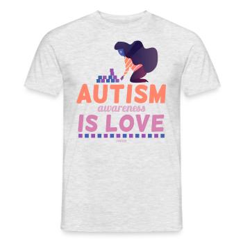 Autism Awareness Is Love - T-shirt homme - gris chiné - Devant - AI Model Male 178 dark (178cm)