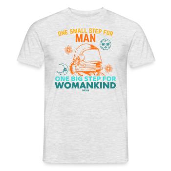 Astronaut Mädchen Frau Weltraum - Männer T-Shirt - Grau meliert - Vorne - AI Model Male 178 dark (178cm)