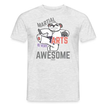 Arts Martiaux Formation Panda Arts Martiaux Arts martiaux - T-shirt homme - gris chiné - Devant - AI Model Male 178 dark (178cm)