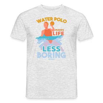 Water-polo - T-shirt homme - gris chiné - Devant - AI Model Male 178 dark (178cm)