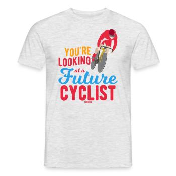 Radsport Fahrrad Kind Baby Sohn - Männer T-Shirt - Grau meliert - Vorne - AI Model Male 178 dark (178cm)