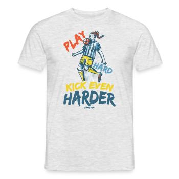 Fussball Mädchen Fussballmannschaft - Männer T-Shirt - Grau meliert - Vorne - AI Model Male 178 dark (178cm)