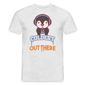 Penguin South Pole play geek gaming - Men's T-Shirt - heather grey - Front - AI Model Male 178 dark (178cm)