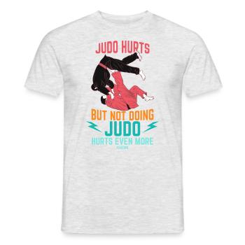 Judo Hurts But Not Doing Judo Hurts More - T-shirt homme - gris chiné - Devant - AI Model Male 178 dark (178cm)