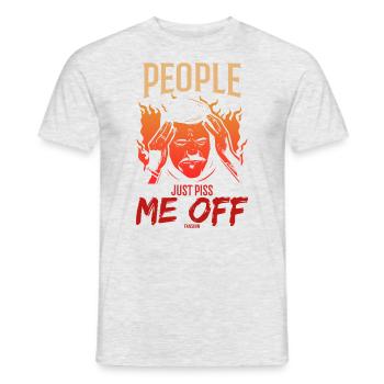 People Just Piss Me Off - Men's T-Shirt - heather grey - Front - AI Model Male 178 dark (178cm)
