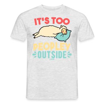 C’est trop populaire en dehors de l’alpaga - T-shirt homme - gris chiné - Devant - AI Model Male 178 dark (178cm)