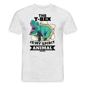 The T-Rex Is My Spirit Animal - Men's T-Shirt - heather grey - Front - AI Model Male 178 dark (178cm)