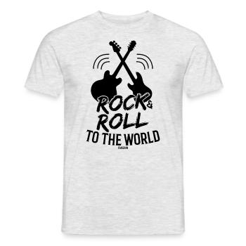 Rock And Roll Guitar String Music - Men's T-Shirt - heather grey - Front - AI Model Male 178 dark (178cm)