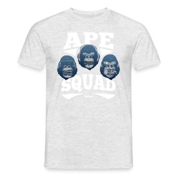 Ape Squad - Men's T-Shirt - heather grey - Front - AI Model Male 178 dark (178cm)