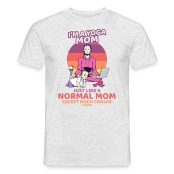 Je suis une maman de yoga - T-shirt homme - gris chiné - Devant - AI Model Male 178 dark (178cm)