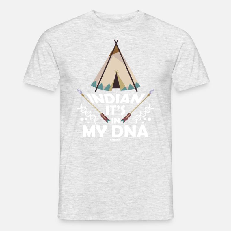 Amérindiens c’est dans mon ADN - T-shirt homme - gris chiné