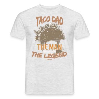 Taco Dad The Man The Myth The Legend - Men's T-Shirt - heather grey - Front - AI Model Male 178 dark (178cm)