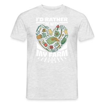 Je préfère être avec ma ferme - T-shirt homme - gris chiné - Devant - AI Model Male 178 dark (178cm)