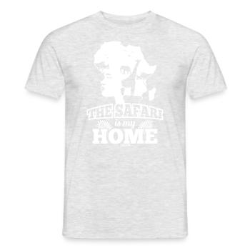 Safari Giraffe Elephant Continent Adventure - Men's T-Shirt - heather grey - Front - AI Model Male 178 dark (178cm)