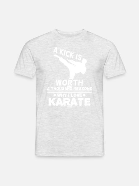 Karate Martial Arts Schlagtechnik - Männer T-Shirt - Grau meliert