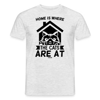 Animal Shelter Cat Cat Friend Gift - Men's T-Shirt - heather grey - Front - AI Model Male 178 dark (178cm)
