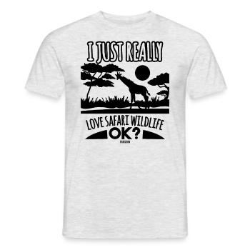 Safari Voyage Vacances Wilderness - T-shirt homme - gris chiné - Devant - AI Model Male 178 dark (178cm)