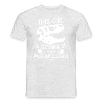 This Girl Is Gonna Be A Paleontologist - Men's T-Shirt - heather grey - Front - AI Model Male 178 dark (178cm)