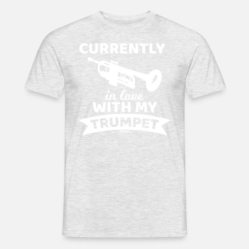 Blasmusik Trompete Blechbläser - Männer T-Shirt - Grau meliert