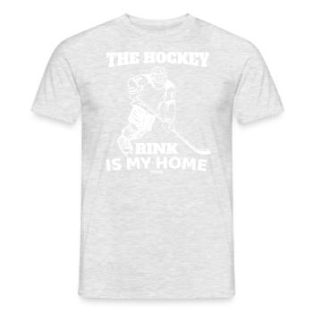 Hockey sur glace - T-shirt homme - gris chiné - Devant - AI Model Male 178 dark (178cm)
