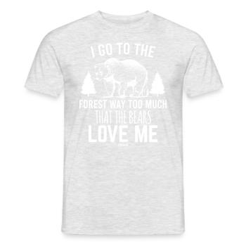 Je vais dans la forêt - T-shirt homme - gris chiné - Devant - AI Model Male 178 dark (178cm)