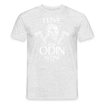 i live for odin alone - Männer T-Shirt - Grau meliert - Vorne - AI Model Male 178 dark (178cm)