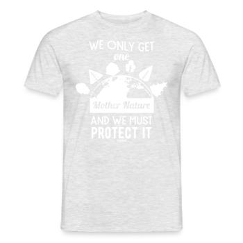 Nature Conservation Environmental Protection Climate Change - Men's T-Shirt - heather grey - Front - AI Model Male 178 dark (178cm)