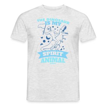 Le dinosaure est mon animal spirituel - T-shirt homme - gris chiné - Devant - AI Model Male 178 dark (178cm)
