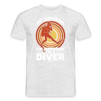 Of Course I'm Awesome I'm A Diver - Men's T-Shirt - heather grey - Front - AI Model Male 178 dark (178cm)