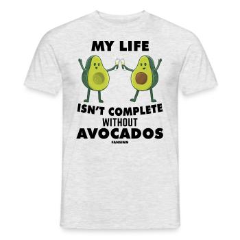 My Life Isn't Complete Without Avocados - Men's T-Shirt - heather grey - Front - AI Model Male 178 dark (178cm)