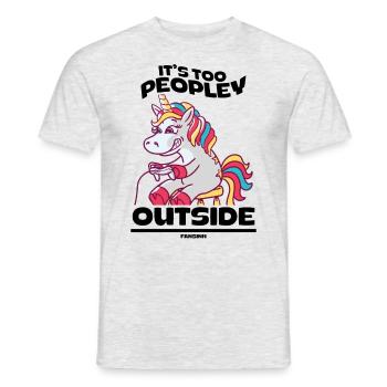C’est trop folklorique en dehors de la licorne de jeu - T-shirt homme - gris chiné - Devant - AI Model Male 178 dark (178cm)