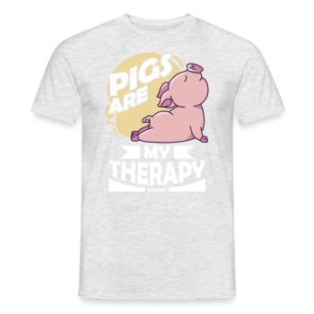 Cochon - T-shirt homme - gris chiné - Devant - AI Model Male 178 dark (178cm)