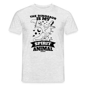 The Dinosaur Is My Spirit Animal - Men's T-Shirt - heather grey - Front - AI Model Male 178 dark (178cm)