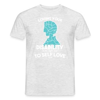 Autsimus Handicap Asper Autiste - T-shirt homme - gris chiné - Devant - AI Model Male 178 dark (178cm)