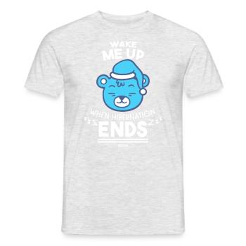 réveillez-moi lorsque l’hibernation est terminée - T-shirt homme - gris chiné - Devant - AI Model Male 178 dark (178cm)