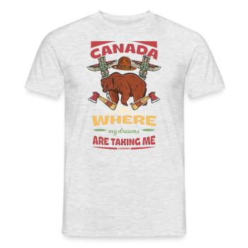Canada - Men's T-Shirt - heather grey - Front - AI Model Male 178 dark (178cm)