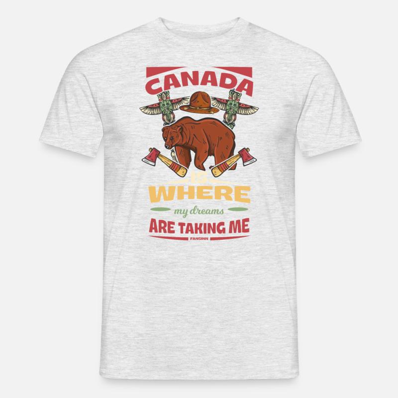 Canada - Männer T-Shirt - Grau meliert