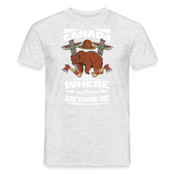 Canada - T-shirt homme - gris chiné - Devant - AI Model Male 178 dark (178cm)