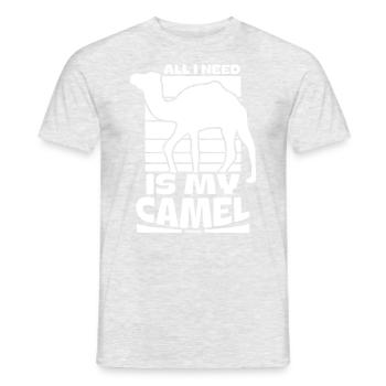 All I Need Is My Camel - Männer T-Shirt - Grau meliert - Vorne - AI Model Male 178 dark (178cm)