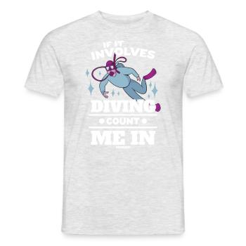 Diving Scuba Instructor Holiday Summer Gift - Men's T-Shirt - heather grey - Front - AI Model Male 178 dark (178cm)