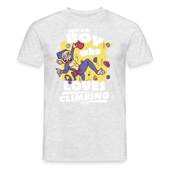 Climbing Mountain Alps Nature Climbing Gift - Men's T-Shirt - heather grey - Front - AI Model Male 178 dark (178cm)