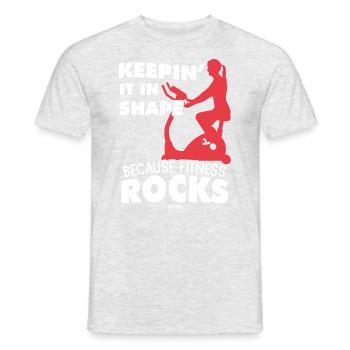 Sports Girls Woman Mother Lose Weight - Men's T-Shirt - heather grey - Front - AI Model Male 178 dark (178cm)