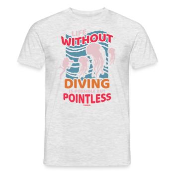 Diving Scuba Instructor Holiday Summer Gift - Men's T-Shirt - heather grey - Front - AI Model Male 178 dark (178cm)